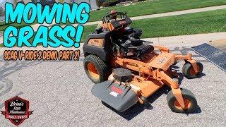 Mowing Grass and Laying Stripes With The New Scag V Ride 2! | Scag V-Ride 2 Demo And Mowing Grass