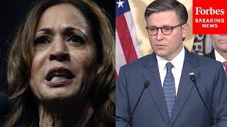 BREAKING: Speaker Johnson Excoriates Kamala Harris For Taking Few Interviews As Early Voting Starts