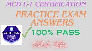 MuleSoft Certified Developer Level-1 Practice Test Answers | @vitechtalks6017 | 100% Pass Guaranty