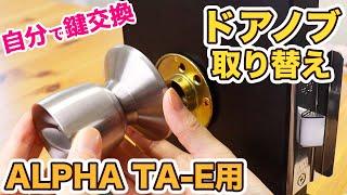 【自分で鍵交換】ALPHA 室内用ドアノブTA-E用を取り替える！【DIY】