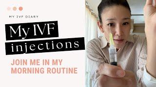 My IVF injection routine... take a shot with me! | Preparing for egg retrieval with 3 follicles #ivf