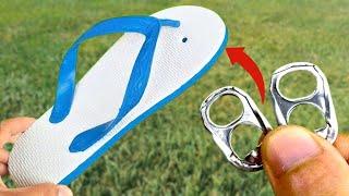 Stop throwing away your slippers!This simple fix using tin lid will save you money