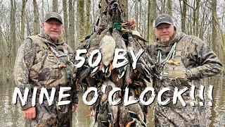 Duck Hunting Before A Huge Cold Front! | Absolutely Insane!! | Into The Woods with Rusty Creasey