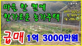 !!토지면적 총 1305.2평!! 마을 한 켠에 한가로운 농가주택 넓은 토지와 모든 시설을 모두 갖춘 귀농·귀촌 완벽 준비!