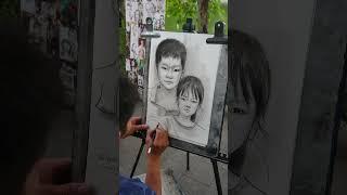  Pencil Drawing Portrait #vietnamlife #shorts.