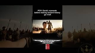 David Vlogs Before Fighting Goliath No Armor Just Faith #DavidAndGoliath #BibleShorts #FaithOverFear