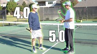 USTA 4.0 VS USTA 5.0 Tennis Player | Mic’d Up Tennis Match