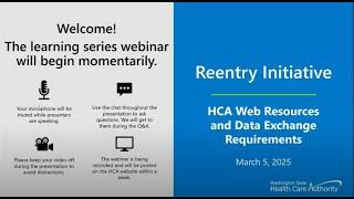 Reentry Initiative learning series: data exchange requirements