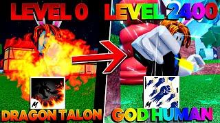 UPEI DO 1 AO 2400 SÓ COM ESTILO DE LUTA ATÉ PEGAR GOD HUMAN! - ROBLOX * FILME *