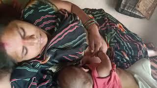 सोते समय बेटी को दूध पिलाई beeding breastbeeding vlog 