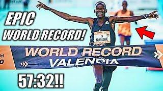 ABSOLUTELY EPIC HALF MARATHON WORLD RECORD!! Kibiwott Kandie Goes INSANE! ~Valencia 2020~