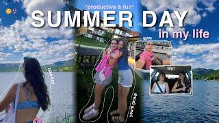 productive & fun SUMMER DAY IN MY LIFE! | gym, friends, lake & more!