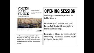 VOICES FROM VENICE conference, held online on 2/4/22 - OPENING SESSION