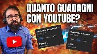 MONETIZZAZIONE YOUTUBE: quanto si GUADAGNA con la PUBBLICITÀ  (ogni 1000 VIEWS)