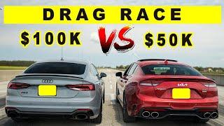 2022 Kia Stinger GT Vs Audi RS5 Sportback...drag and roll race