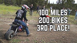 100 Mile Mini Bike Race! 200+ Mini Bikes | WE GOT 3RD!!