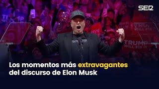 Los momentos más extravagantes del discurso de Elon Musk en el mitin de Donald Trump