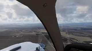 X-Plane 12  - VFR Flight around Coalinga in the Baron