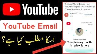 Youtube email today |  Your January month in review is here 2025 | new year, new insights!