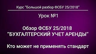 Обзор ФСБУ 25/2018. Кто может не применять стандарт. Урок №1 из курса "Большой разбор ФСБУ 25"