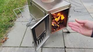 Cheap AMAZON Hot Tent Wood Stove. Initial Setup. Trash or Treasure? #camping #hottent