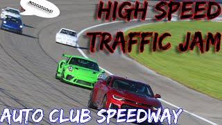 Auto Club Speedway in-car fun with Camaros, NASCAR trucks and Porsches