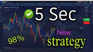 Pocket Option 5 sec strategy/ 98% results +