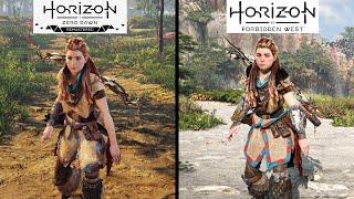 Horizon Zero Dawn Remastered vs Horizon Forbidden West - Physics and Details Comparison