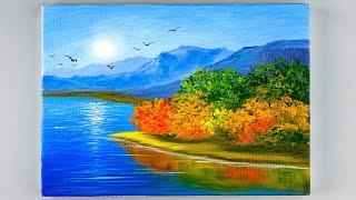 Landscape Scenery Painting / Lake Painting / Acrylic Painting