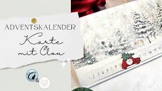 DIY Adventskalender-Karte mit Schiebetechnik 