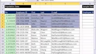 Excel 2010 Statistics 66: Simple Random Sample Using RAND Function, Sort and Copy Paste