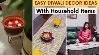 Easy DIY Diwali Decor Ideas with Household Items | Last Minute Diwali Decoration Ideas