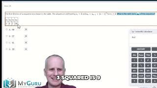 2025 Digital ACT Math Section Walkthrough Using Official ACT Practice Exam: Sequences