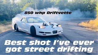 Crazy corvette street drifting: getting the shot