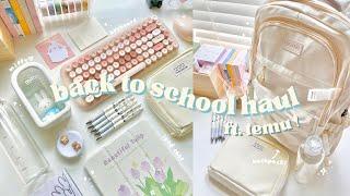 aesthetic back to school haul ft. temu // backpack, cute stationery, miffy, keyboard, and more!