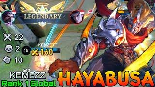 22 Kills Hayabusa 3,700+ Matches - Top 1 Global Hayabusa by KEMZZZ - Mobile Legends