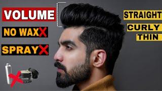 SET HAIR : ZERO DAMAGE *NO WAX OR SPRAY* | Hair Tutorial for men| Hair Volume Powder| Mens Hair