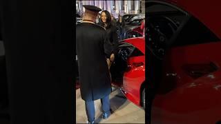 Model Reka Demeter arrive with her Ferrari in Monaco #monaco #supercars #lifestyle #luxury