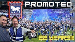 WILD SCENES AS IPSWICH TOWN SECURE PROMOTION BACK TO THE PREMIER LEAGUE!! Ultras AND pyros 