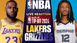 LAKERS vs GRIZZLIES │ LIVE NBA Basketball Game Play-By-Play Reaction & Scoreboard