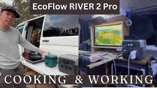 EcoFlow RIVER 2 Pro, Outdoor Cooking, Working, and powering the gadgets on the go.