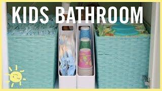 ORGANIZE | Kids Bathroom!! (Easy Tips)