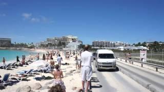 Jet Blast in Maho Beach, St. Maarteen, Netherland Antilles