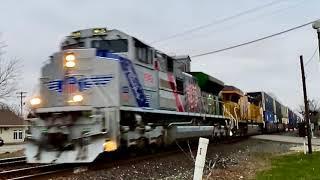 UP 1943 leads CSX Q131 thru Fortville, IN    4K