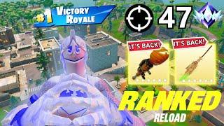 RANKED OG Fortnite Reload|  High Kill Gameplay | Keyboard And Mouse | 47 Kills