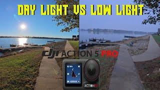 DJI Osmo Action 5 Pro Low Light vs Day Light Video Test | Side by Side Comparison | 4k 60fps