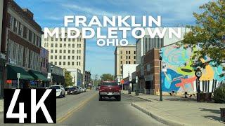 Road Tour of Franklin and Middletown, Ohio in 4K - Downtown Middletown