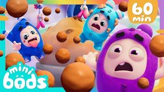 Minibods NEW!  Baby Cupcake Chaos | Baby Oddbods | Minibods Marathon! |  Funny Cartoons for Kids