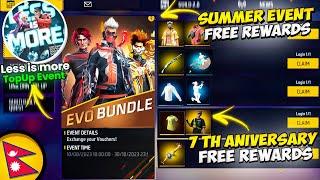 Claim 7th Anniversary & Summer Event Free Rewards- Free Fire New Event Bangladesh Server