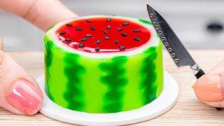 Jelly Making  Coolest Miniature Watermelon Cake Decorating | Amazing Miniature Fruit Dessert Recipe